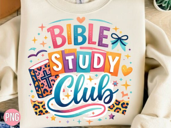 Bible Study Club Leopard Christian PNG for T-Shirt Designs