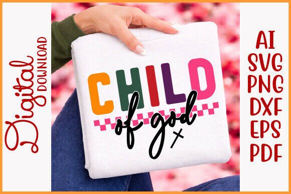 Child of God SVG: Retro Christian T-Shirt Designs