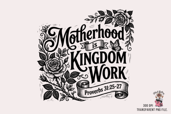 Christian Mom Png, Motherhood PNG for T-Shirt Designs