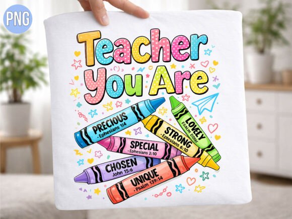 Christian Teacher You Are Crayons PNG T-Shirt Designs