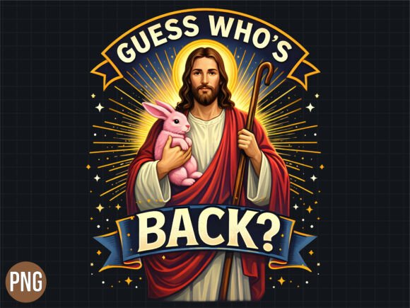 Guess Whos Back Jesus Easter Shirt PNG for T-Shirt Designs