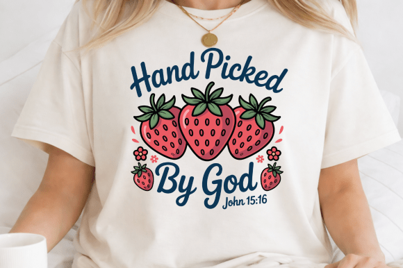 Hand Picked by God Christian Verse Png for T-Shirt Designs