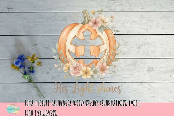 His Light Shines Pumpkin Christian Fall Halloween