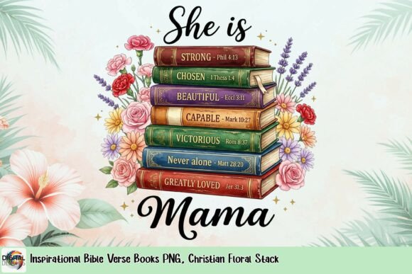 Inspirational Bible Verse Books PNG for T-Shirt Designs