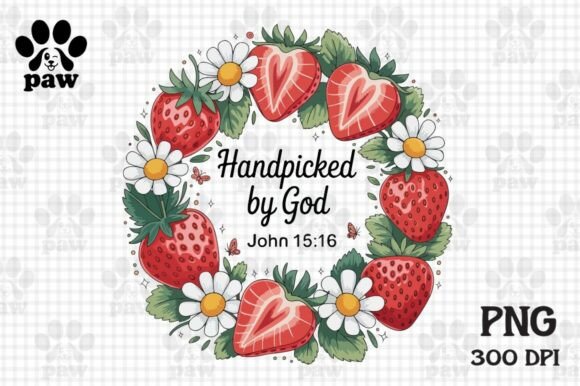 Strawberry Christian PNG, Summer Png for T-Shirt Designs