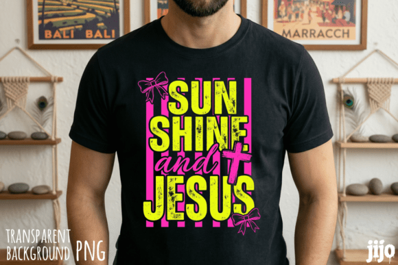 Sunshine Jesus Faith Religious PNG for T-Shirt Designs